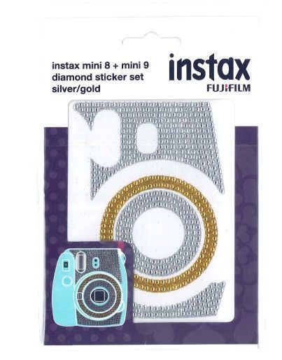 Fujifilm Instax Mini 8 + Mini 9 Diamond Sticker Set Silver/Gold RRP £4.99 CLEARANCE XL £2.99